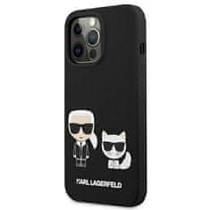 Karl Lagerfeld Karl Lagerfeld Slilicone Karl &amp; Choupette Magsafe - ohišje za iPhone 13 Pro (črno)