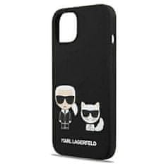 Karl Lagerfeld Karl Lagerfeld Slilicone Karl &amp; Choupette Magsafe - ohišje za iPhone 13 (črno)