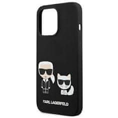 Karl Lagerfeld Karl Lagerfeld Slilicone Karl &amp; Choupette Magsafe - ohišje za iPhone 13 Pro (črno)