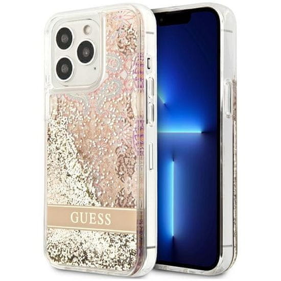 Guess Guess Liquid Glitter Paisley - Ohišje za iPhone 13 Pro Max (zlato)