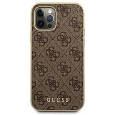 Guess Kolekcija Guess 4G - Ohišje za iPhone 12 / iPhone 12 Pro (rjavo)