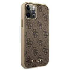 Guess Kolekcija Guess 4G - Ohišje za iPhone 12 / iPhone 12 Pro (rjavo)