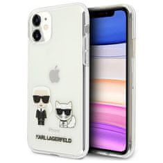 Karl Lagerfeld Karl Lagerfeld Ikonik &amp; Choupette - Ohišje za iPhone 11 / iPhone XR (prozorno)