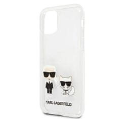 Karl Lagerfeld Karl Lagerfeld Ikonik &amp; Choupette - Ohišje za iPhone 11 / iPhone XR (prozorno)