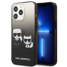 Karl Lagerfeld Karl Lagerfeld Gradient Ikonik Karl &amp; Choupette - Ohišje za iPhone 13 Pro Max (črno)