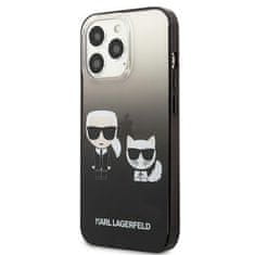 Karl Lagerfeld Karl Lagerfeld Gradient Ikonik Karl &amp; Choupette - Ohišje za iPhone 13 Pro Max (črno)