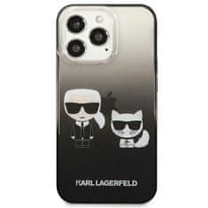 Karl Lagerfeld Karl Lagerfeld Gradient Ikonik Karl &amp; Choupette - Ohišje za iPhone 13 Pro Max (črno)