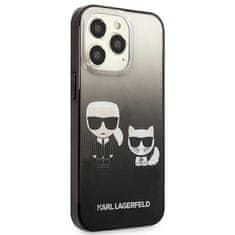 Karl Lagerfeld Karl Lagerfeld Gradient Ikonik Karl &amp; Choupette - Ohišje za iPhone 13 Pro Max (črno)