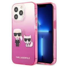 Karl Lagerfeld Karl Lagerfeld Gradient Ikonik Karl &amp; Choupette - Ohišje za iPhone 13 Pro Max (roza)