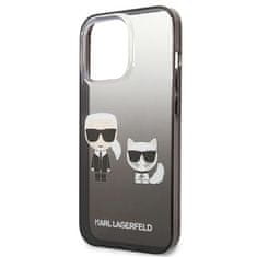 Karl Lagerfeld Karl Lagerfeld Gradient Ikonik Karl &amp; Choupette - Ohišje za iPhone 13 Pro Max (črno)