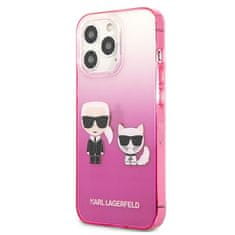 Karl Lagerfeld Karl Lagerfeld Gradient Ikonik Karl &amp; Choupette - Ohišje za iPhone 13 Pro Max (roza)