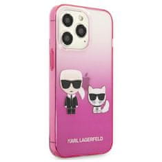 Karl Lagerfeld Karl Lagerfeld Gradient Ikonik Karl &amp; Choupette - Ohišje za iPhone 13 Pro Max (roza)