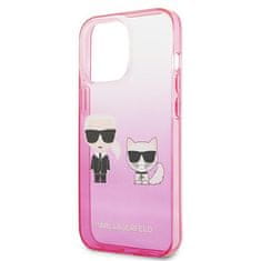 Karl Lagerfeld Karl Lagerfeld Gradient Ikonik Karl &amp; Choupette - Ohišje za iPhone 13 Pro Max (roza)