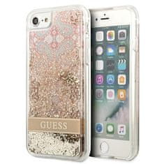 Guess Guess Liquid Glitter Paisley - Ohišje za iPhone SE 2022 / SE 2020 / 8 / 7 (zlato)