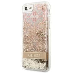 Guess Guess Liquid Glitter Paisley - Ohišje za iPhone SE 2022 / SE 2020 / 8 / 7 (zlato)