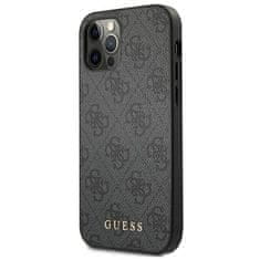 Guess Guess 4G Metal Gold Logo - Ohišje za iPhone 12 Pro Max (sivo)