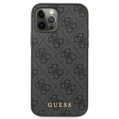 Guess Guess 4G Metal Gold Logo - Ohišje za iPhone 12 Pro Max (sivo)