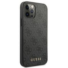 Guess Guess 4G Metal Gold Logo - Ohišje za iPhone 12 Pro Max (sivo)