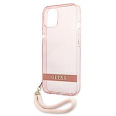 Guess Guess prosojni trak - ohišje za iPhone 13 (roza)