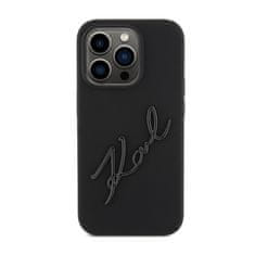 Karl Lagerfeld Karl Lagerfeld Silikonsko ohišje Karl Script - iPhone 15 Pro (črno)