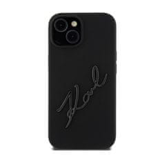 Karl Lagerfeld Karl Lagerfeld Silikonsko ohišje Karl Script - iPhone 15 (črno)