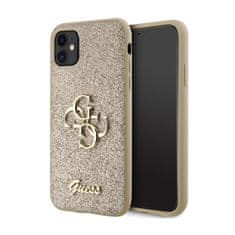 Guess Guess Glitter Script Big 4G - Ohišje za iPhone 11 (zlato)