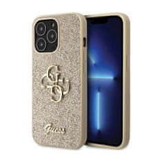 Guess Ohišje Guess Glitter Script Big 4G - iPhone 13 Pro (zlato)