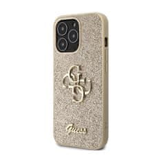 Guess Ohišje Guess Glitter Script Big 4G - iPhone 13 Pro (zlato)