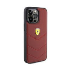 Ferrari Prešiti kovinski logotip Ferrari - Ohišje za iPhone 15 Pro Max (rdeče)