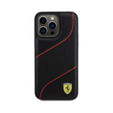 Ferrari Ferrari Perforiran kovinski logotip Waves - ohišje za iPhone 15 Pro Max (črno)