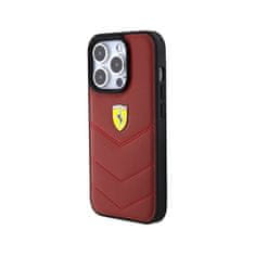 Ferrari Prešiti kovinski logotip Ferrari - ohišje za iPhone 15 Pro (rdeče)