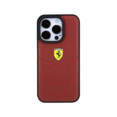 Ferrari Prešiti kovinski logotip Ferrari - ohišje za iPhone 15 Pro (rdeče)