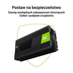 NEW Zelena celica - Pretvornik napetosti Inverter 24V na 230V 1500W/3000W Modificiran sinusni val