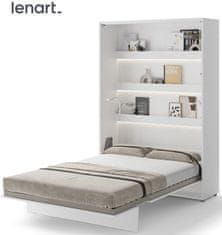 Trianova Postelja v omari Lenart - Bed Concept 01 - 140x200 cm - bela sijaj