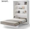 Postelja v omari Lenart - Bed Concept 01 - 140x200 cm - bela