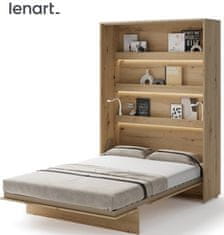 Trianova Postelja v omari Lenart - Bed Concept 01 - 140x200 cm - artisan hrast 