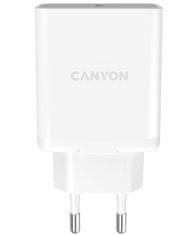 Canyon Mrežni polnilnik H-20, 1x USB-C, napajanje, 20 W, bela barva