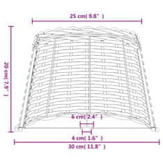 Vidaxl Senčilo za svetilko rjavo Ø30x20 cm pleteno