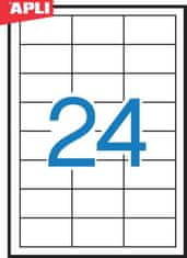 Apli Odstranljive nalepke, 64,6 x 33,8 mm 24/stran, 100 listov