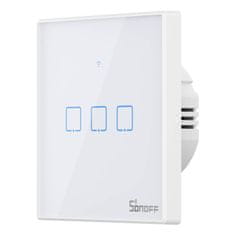 Sonoff Svetlobno stikalo na dotik WiFi + RF 433 Sonoff T2 EU TX (3-kanalno) nova različica