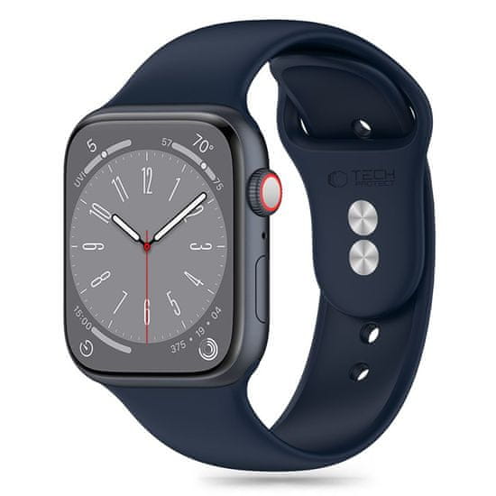 Tech-protect Silicone pašček za Apple Watch 42/44/45/49mm, storm blue