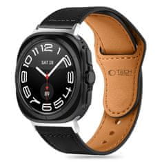 Tech-protect Leatherfit pašček za Samsung Galaxy Watch Ultra 47mm, black