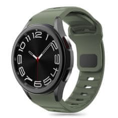 Tech-protect Silicone Line pašček za Samsung Galaxy Watch 4 / 5 / 5 Pro / 6 / 7 / FE, olive