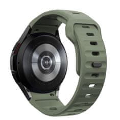 Tech-protect Silicone Line pašček za Samsung Galaxy Watch 4 / 5 / 5 Pro / 6 / 7 / FE, olive