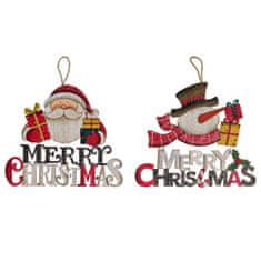 NEW Závesná ozdoba DKD Home Decor Merry Christmas Les (33 x 1,2 x 29 cm) (2 kosov)