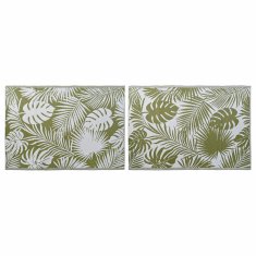 NEW Preproga DKD Home Decor Zelena Palme Bela (2 kosov) (150 x 210 cm)