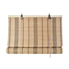 NEW Navojna rolete DKD Home Decor Poliester Temno rjava Bambus (60 x 3 x 175 cm)