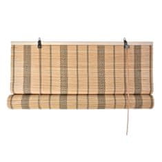 NEW Navojna rolete DKD Home Decor Poliester Temno rjava Bambus (90 x 3 x 175 cm)