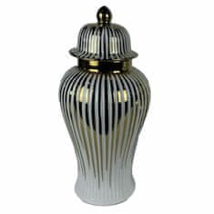 NEW Vrč DKD Home Decor Porcelan Zlat Bela Orientalsko (20 x 20 x 43 cm)