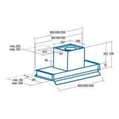 Miramarket Kuhinjska napa Cata CORONA X70 70 cm 850 m3/h 280W A